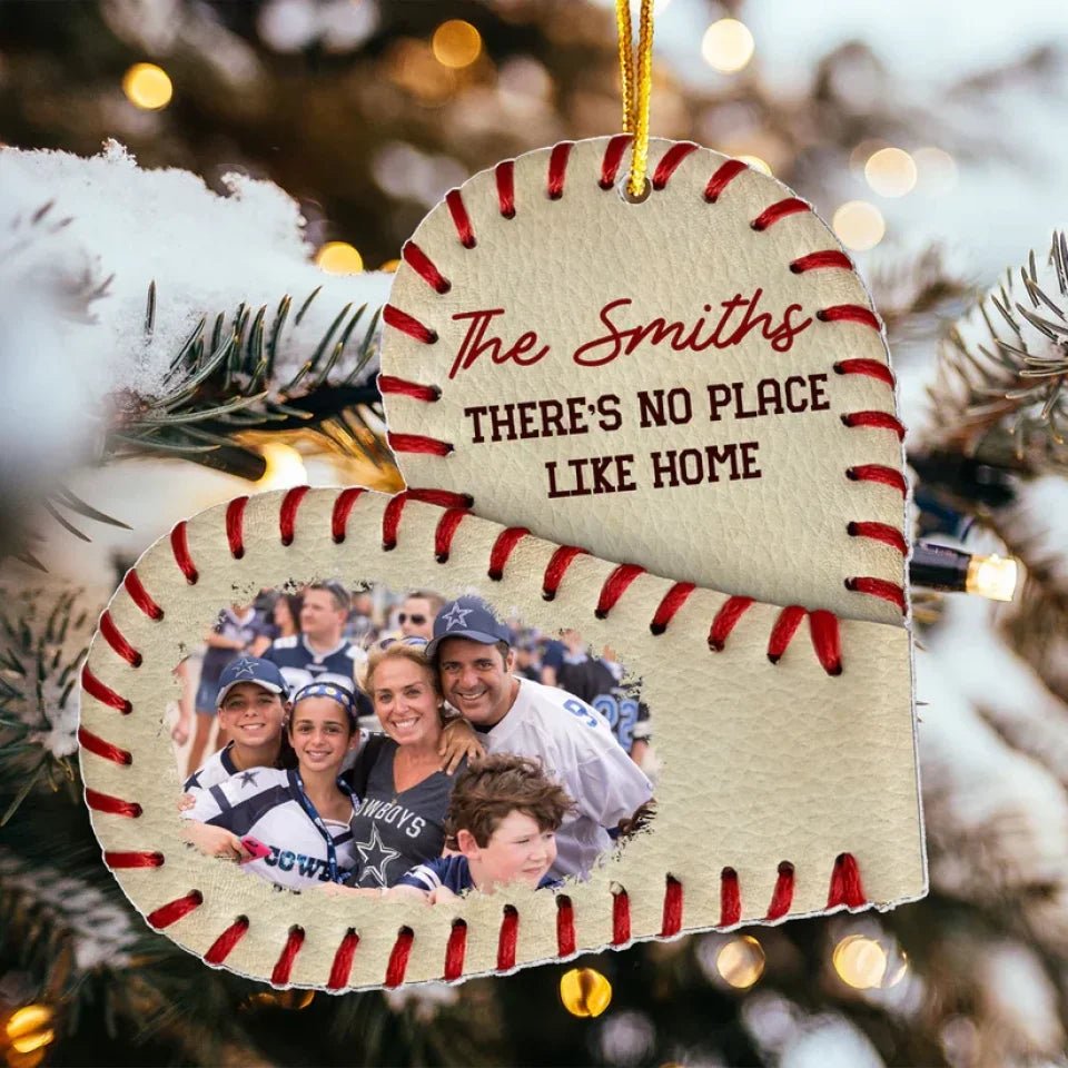 There's No Place Like Home - Personalized Acrylic Photo Baseball Ornament 716392 - DiyGiftly