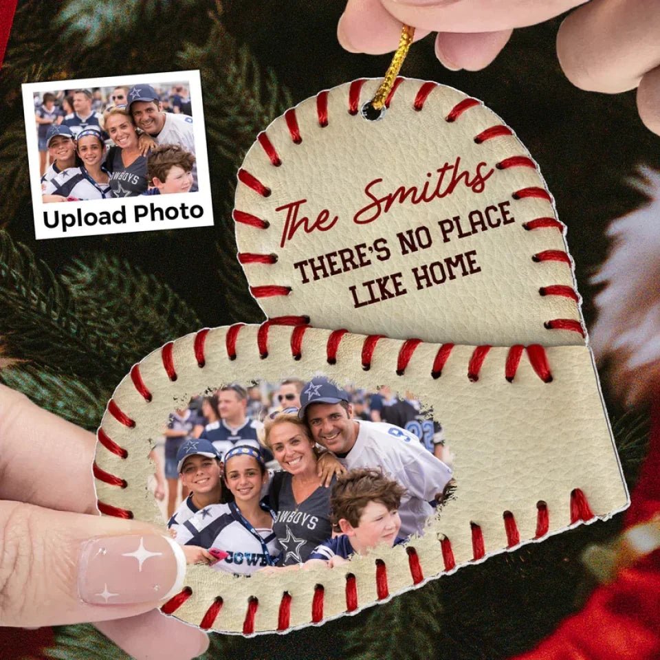 There's No Place Like Home - Personalized Acrylic Photo Baseball Ornament 716392 - DiyGiftly
