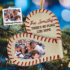 There's No Place Like Home - Personalized Acrylic Photo Baseball Ornament 716392 - DiyGiftly