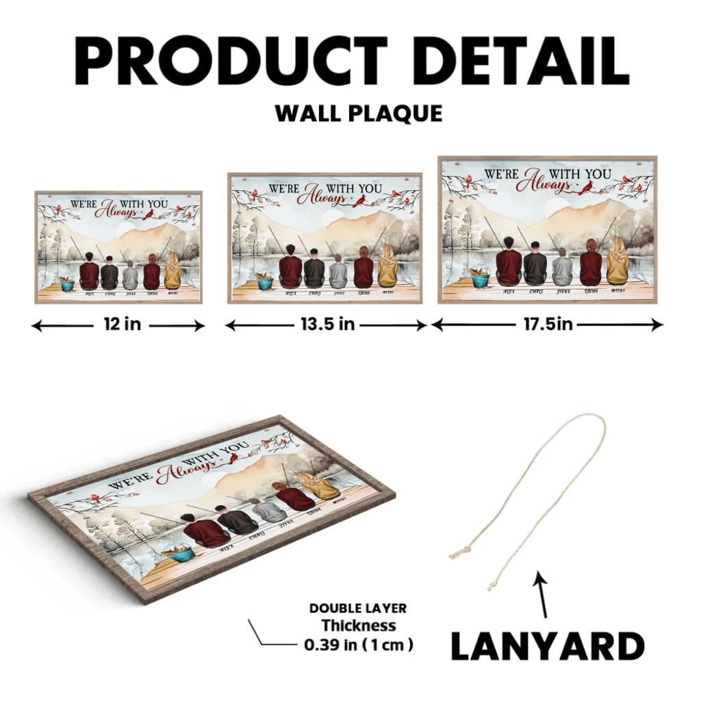 They Fish Beside Us Every Day - Personalized Custom Wooden Plaquet 712233 - DiyGiftly