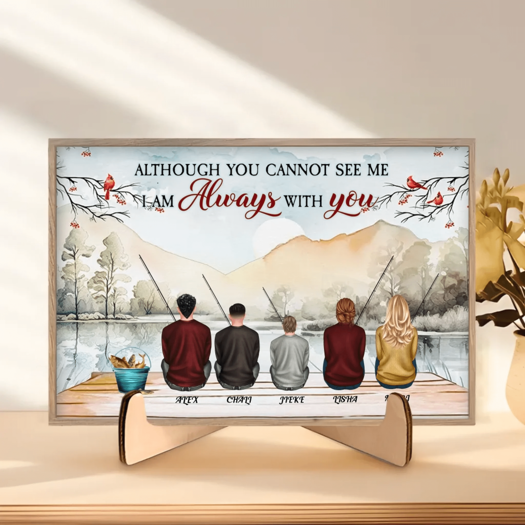 They Fish Beside Us Every Day - Personalized Custom Wooden Plaquet 712233 - DiyGiftly