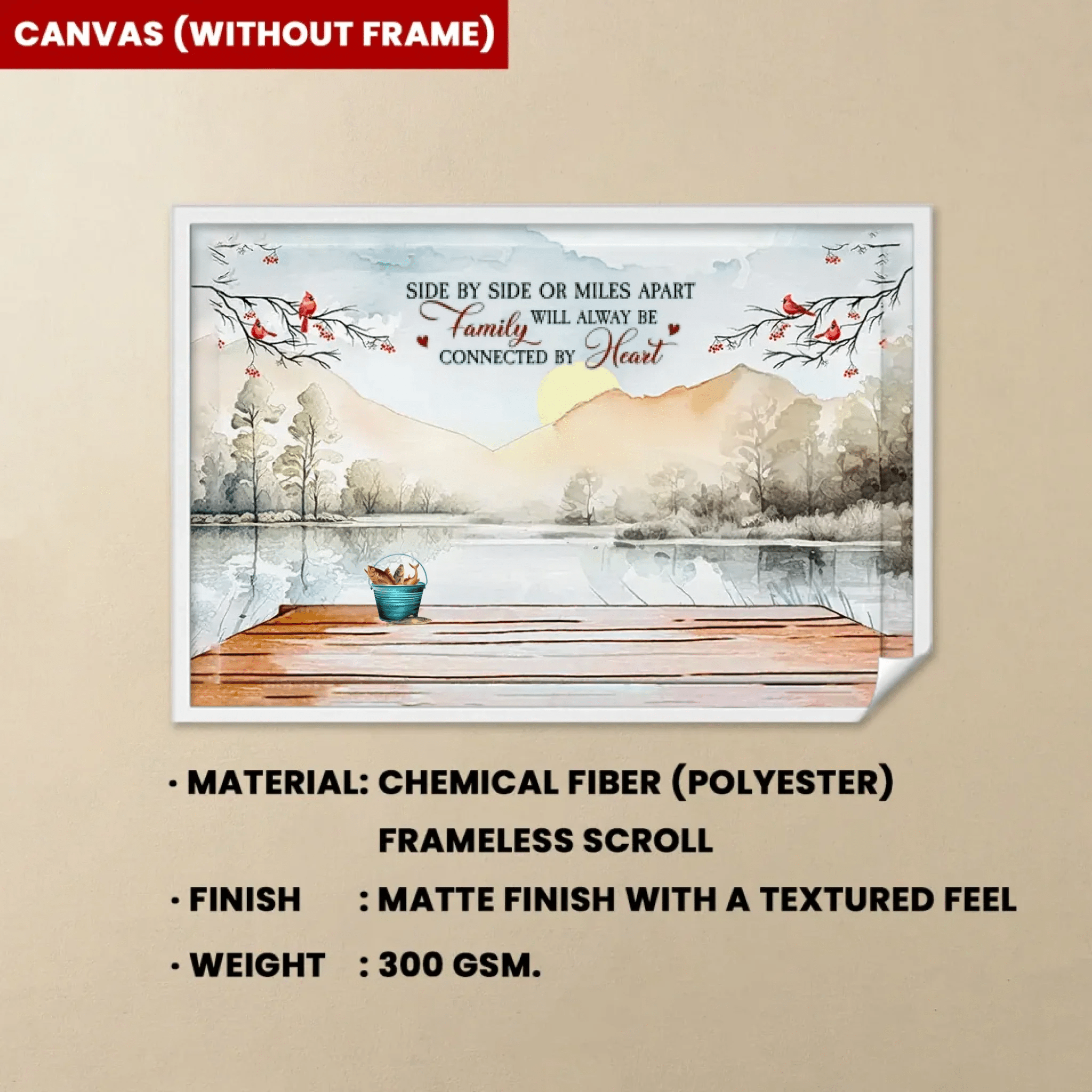 They Fish Beside Us Every Day - Personalized Wrapped Canvas 712421 - 712233 - DiyGiftly