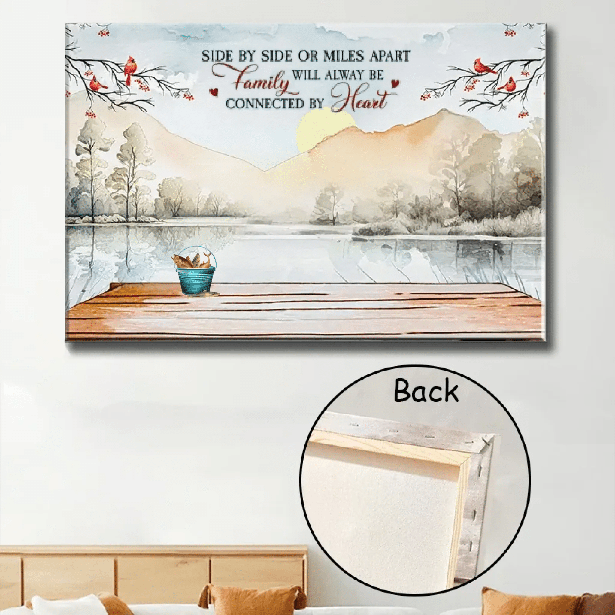 They Fish Beside Us Every Day - Personalized Wrapped Canvas 712421 - 712233 - DiyGiftly