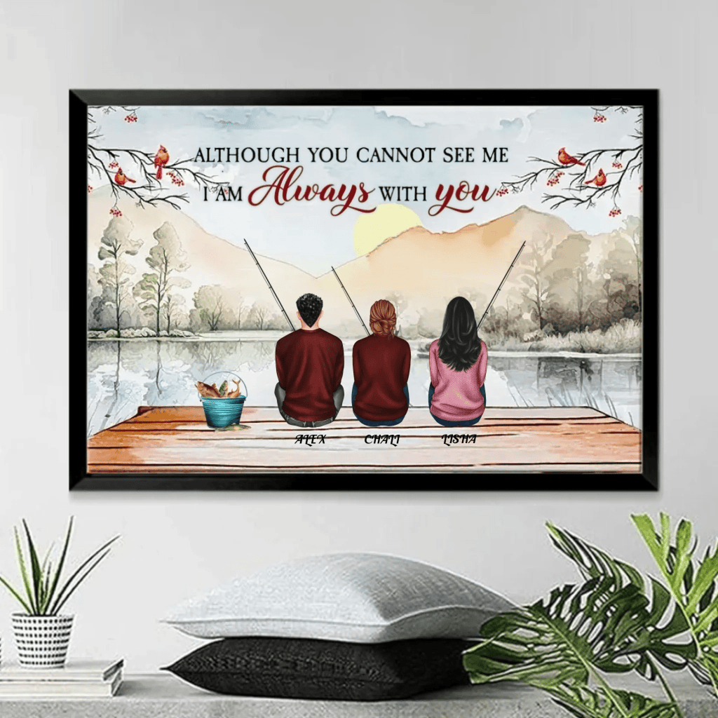 They Fish Beside Us Every Day - Personalized Wrapped Canvas 712421 - 712233 - DiyGiftly