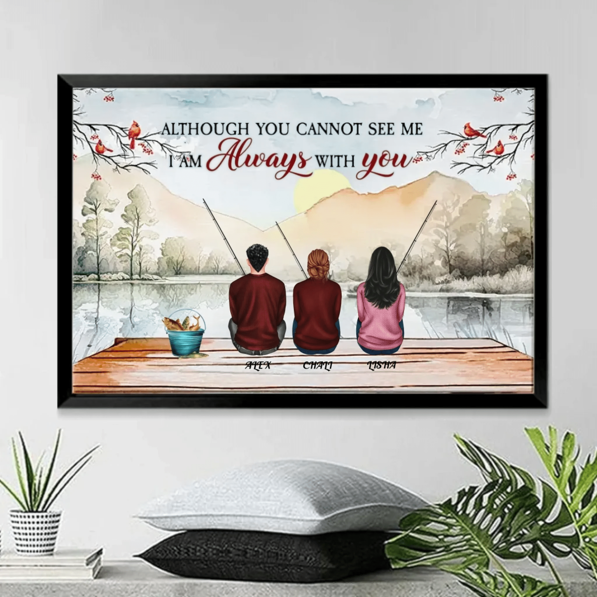 They Fish Beside Us Every Day - Personalized Wrapped Canvas 712421 - 712233 - DiyGiftly