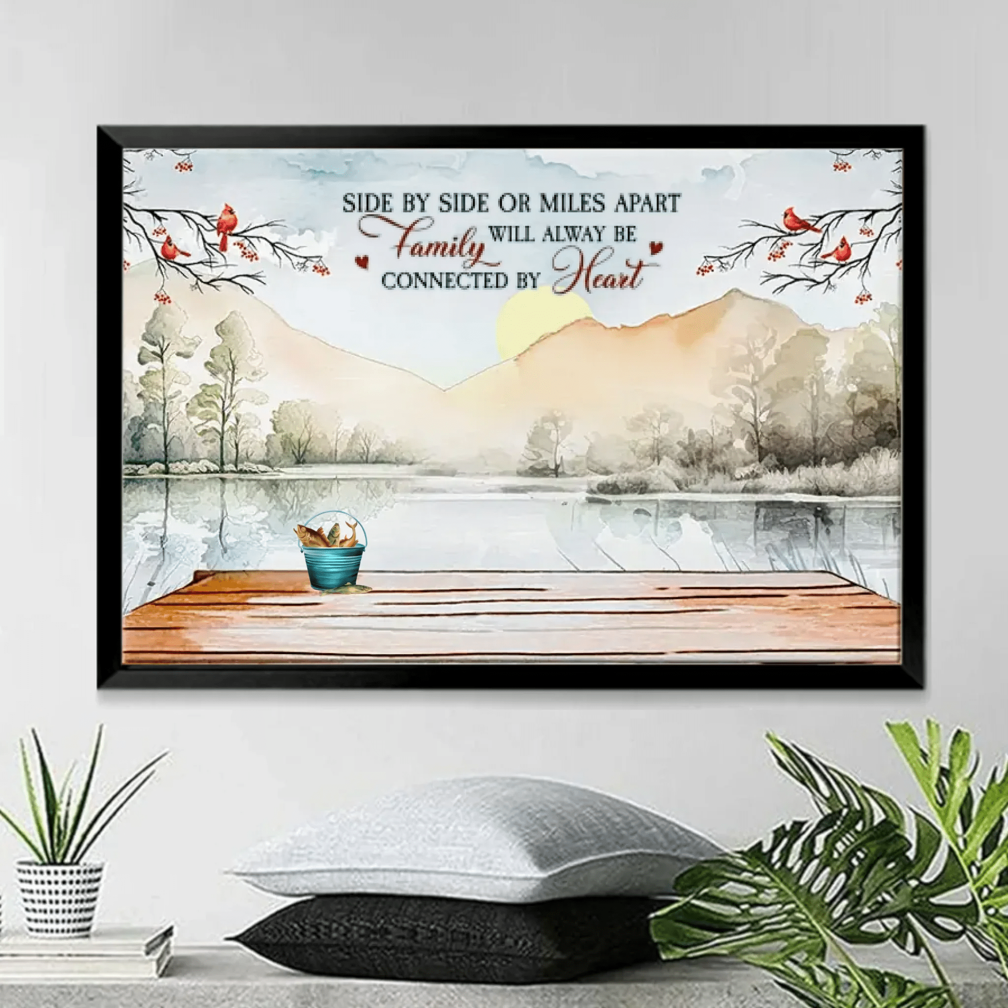 They Fish Beside Us Every Day - Personalized Wrapped Canvas 712421 - 712233 - DiyGiftly