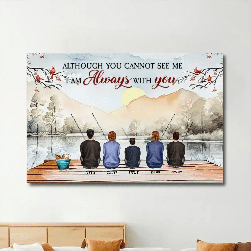 They Fish Beside Us Every Day - Personalized Wrapped Canvas 712421 - 712233 - DiyGiftly