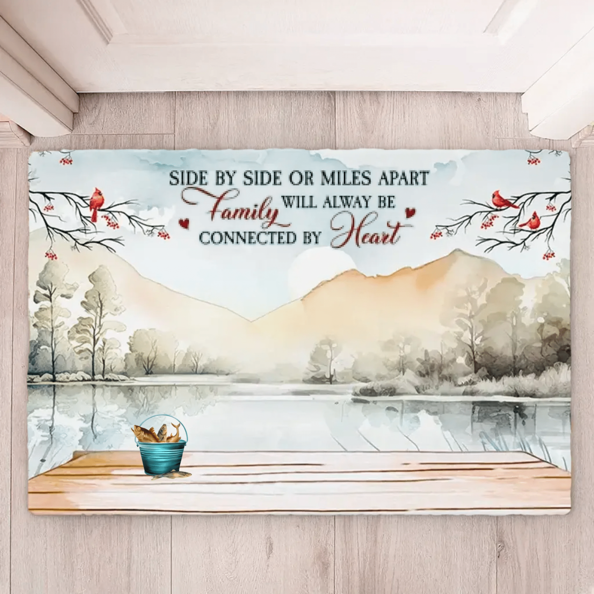 They Fish Beside Us Every Day - Personalized Wrapped Mat 712233 - D - DiyGiftly