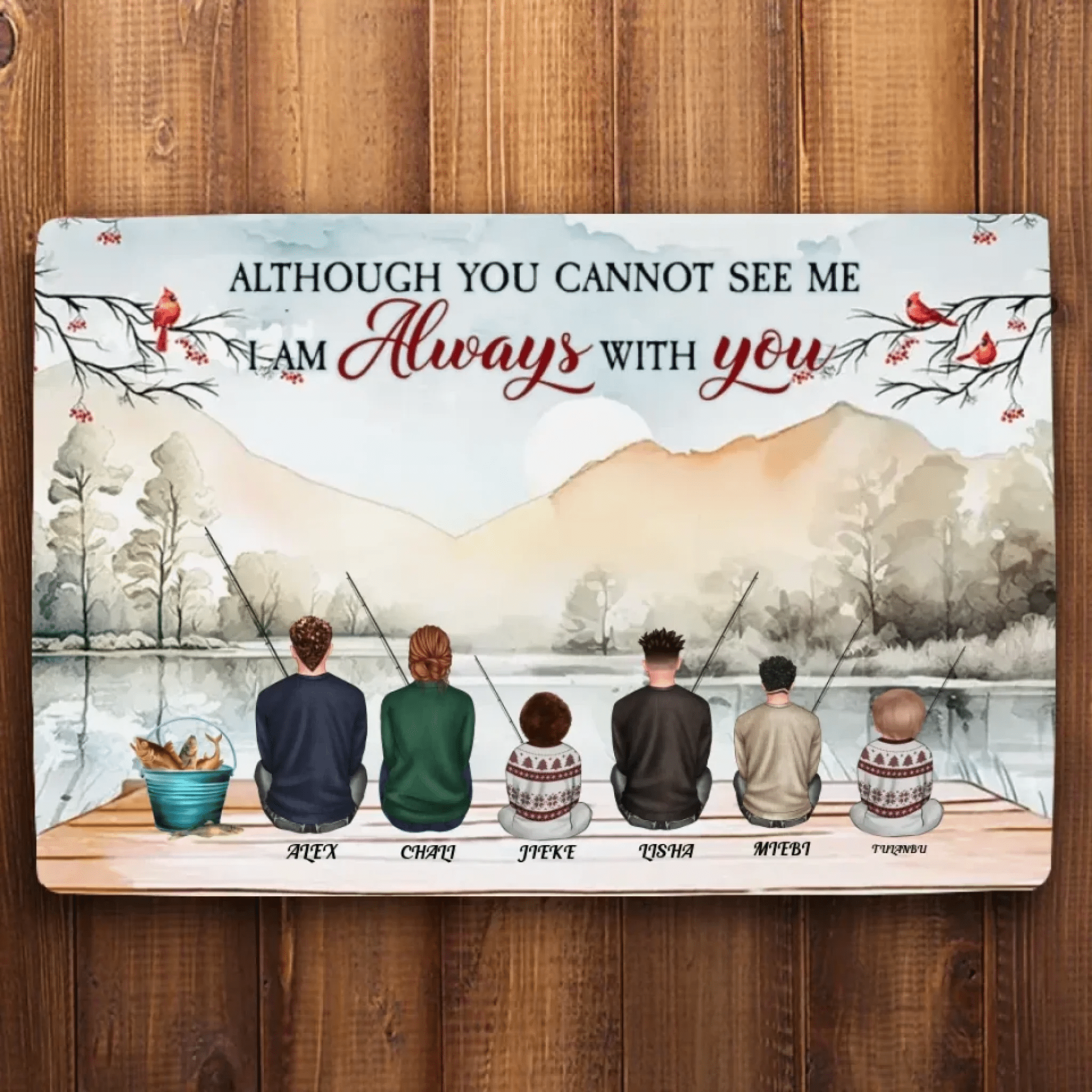 They Fish Beside Us Every Day - Personalized Wrapped Mat 712233 - D - DiyGiftly
