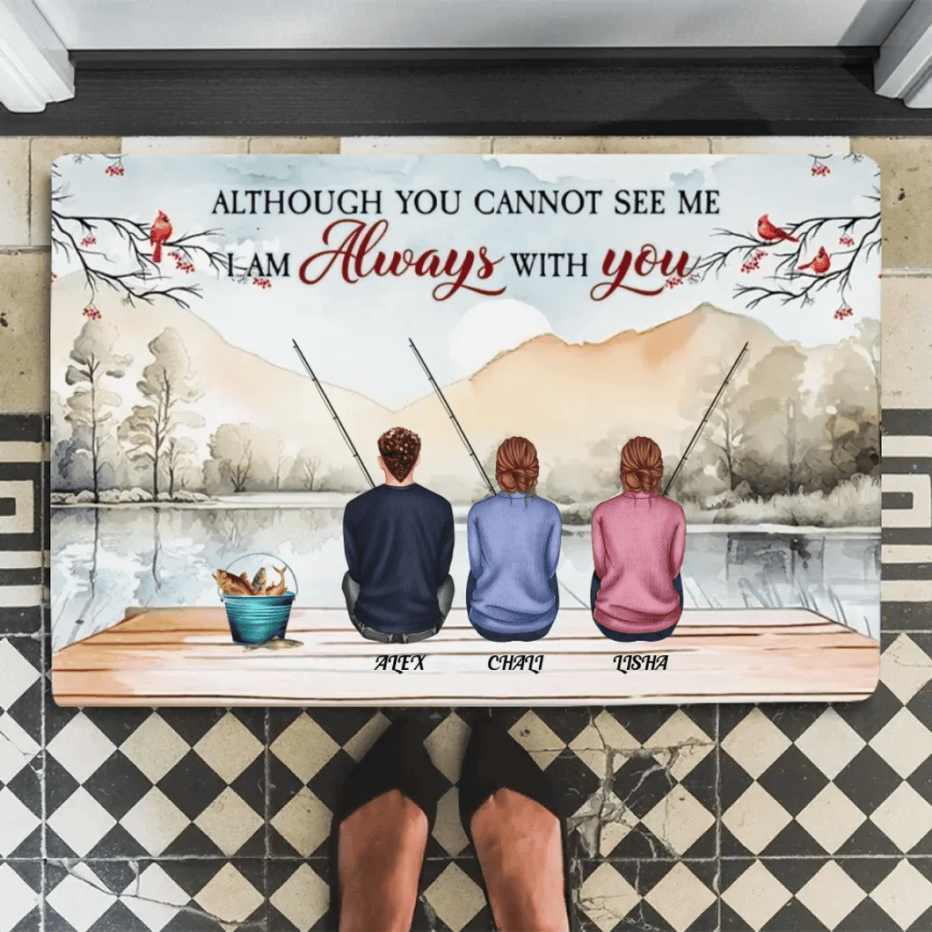 They Fish Beside Us Every Day - Personalized Wrapped Mat 712233 - D - DiyGiftly
