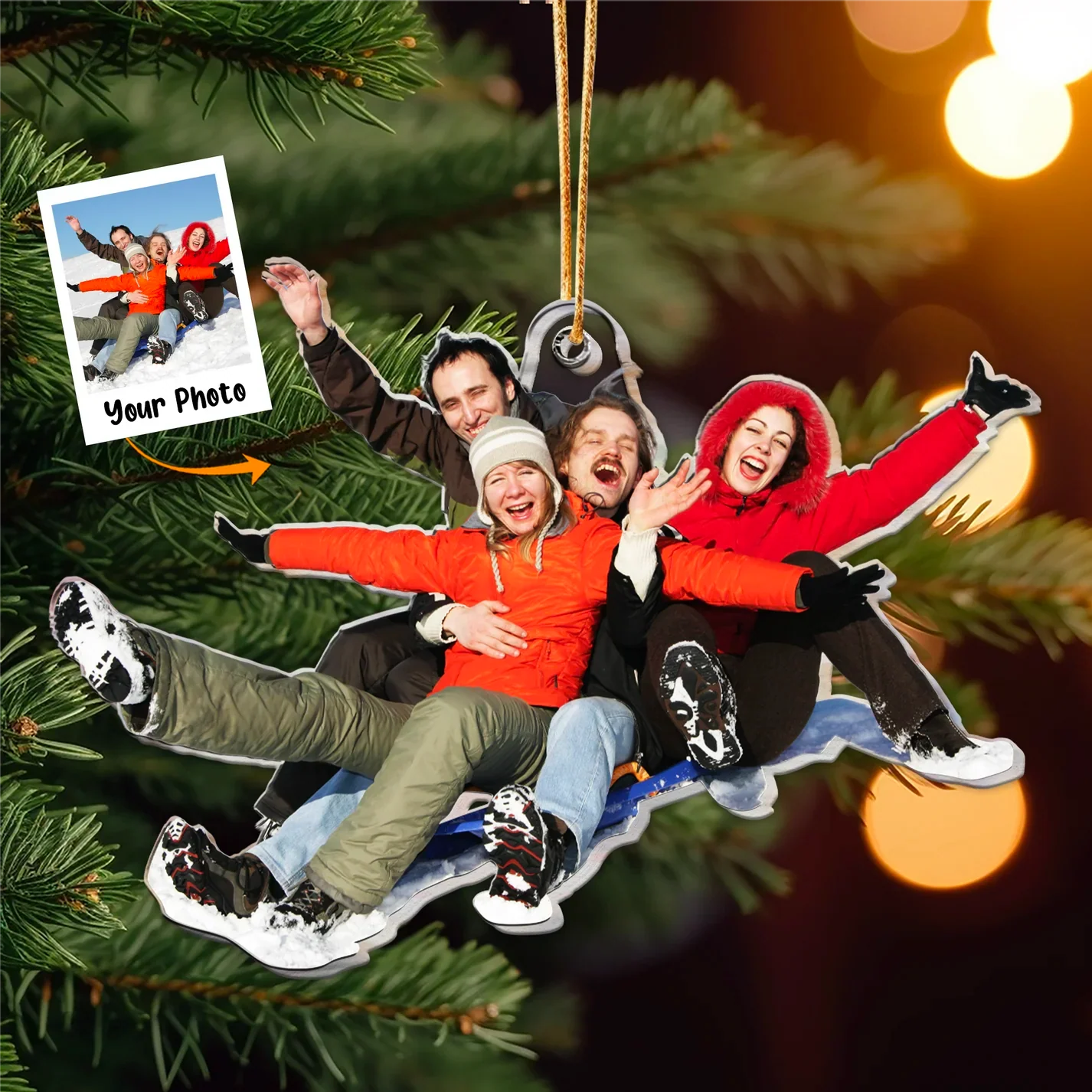 This customizable ornament (with family photos/engravings) is a daily love reminder, turning photos into small keepsakes. 81612288 - DiyGiftly