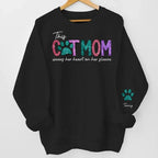 This Fur Mom Wears Her Heart On The Sleeve - Dog & Cat Personalized Custom Unisex Sweatshirt With Design On Sleeve - Gift For Pet Owners, Pet Lovers 677337 - 680992 - DiyGiftly