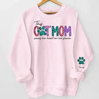 This Fur Mom Wears Her Heart On The Sleeve - Dog & Cat Personalized Custom Unisex Sweatshirt With Design On Sleeve - Gift For Pet Owners, Pet Lovers 677337 - 680992 - DiyGiftly