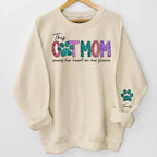 This Fur Mom Wears Her Heart On The Sleeve - Dog & Cat Personalized Custom Unisex Sweatshirt With Design On Sleeve - Gift For Pet Owners, Pet Lovers 677337 - 680992 - DiyGiftly
