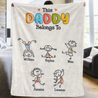 this grandma belongs to drawing 706302 m blanket for dad personalized gift