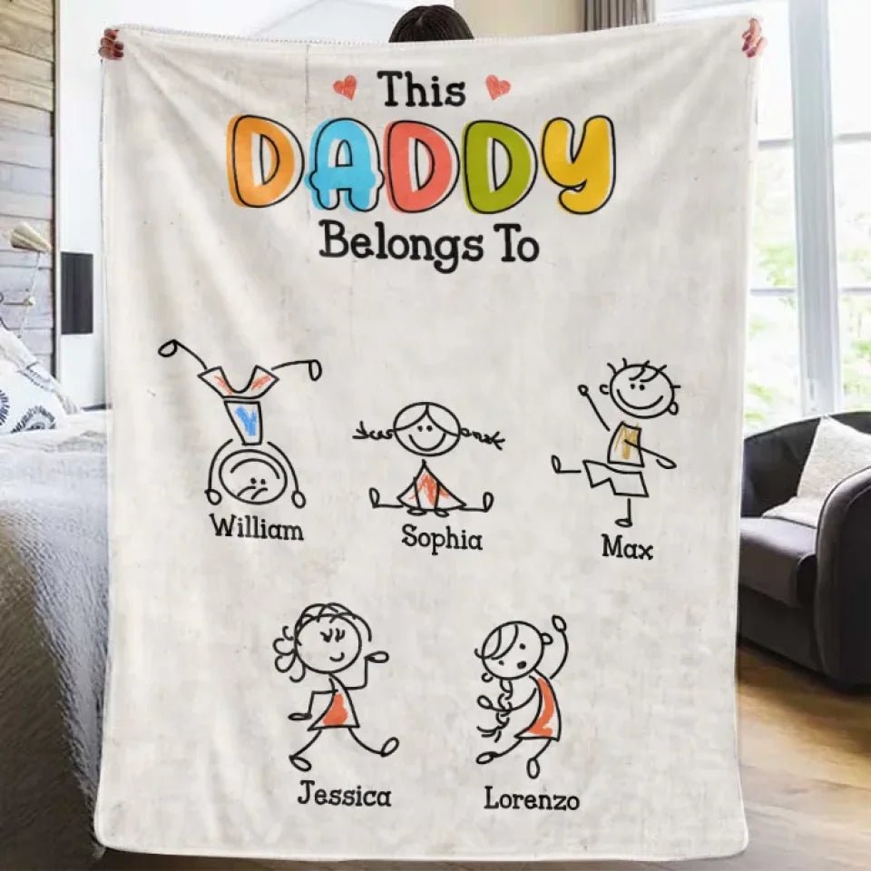 this grandma belongs to drawing 706302 m blanket for dad personalized gift