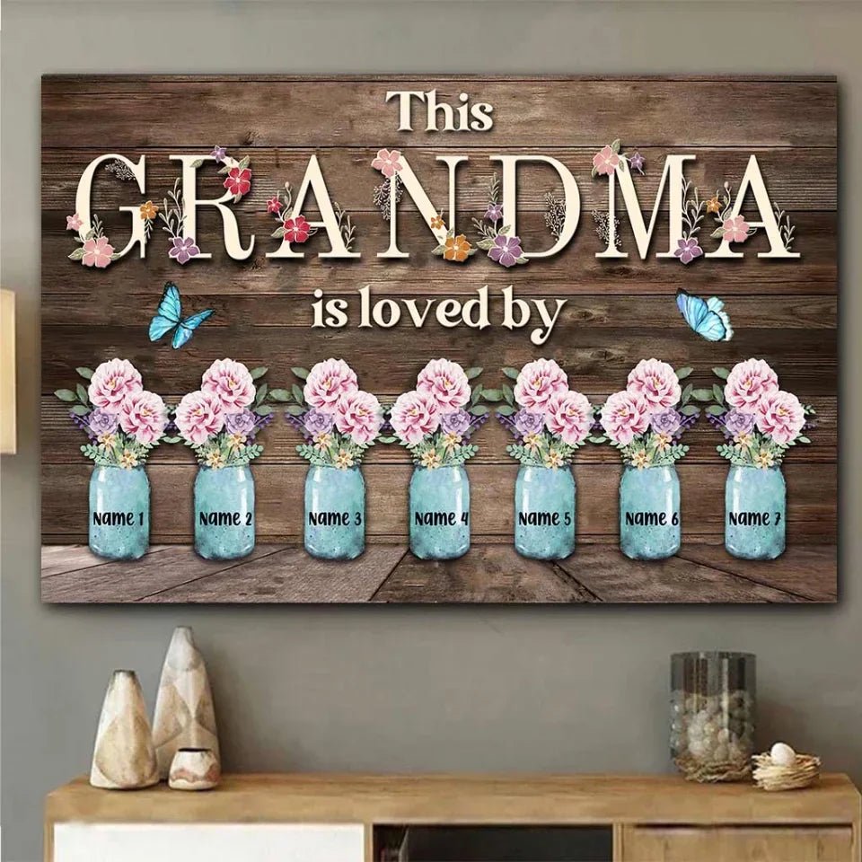 this grandma is loved by poster personalized names custom name design mothers day gift for grandma