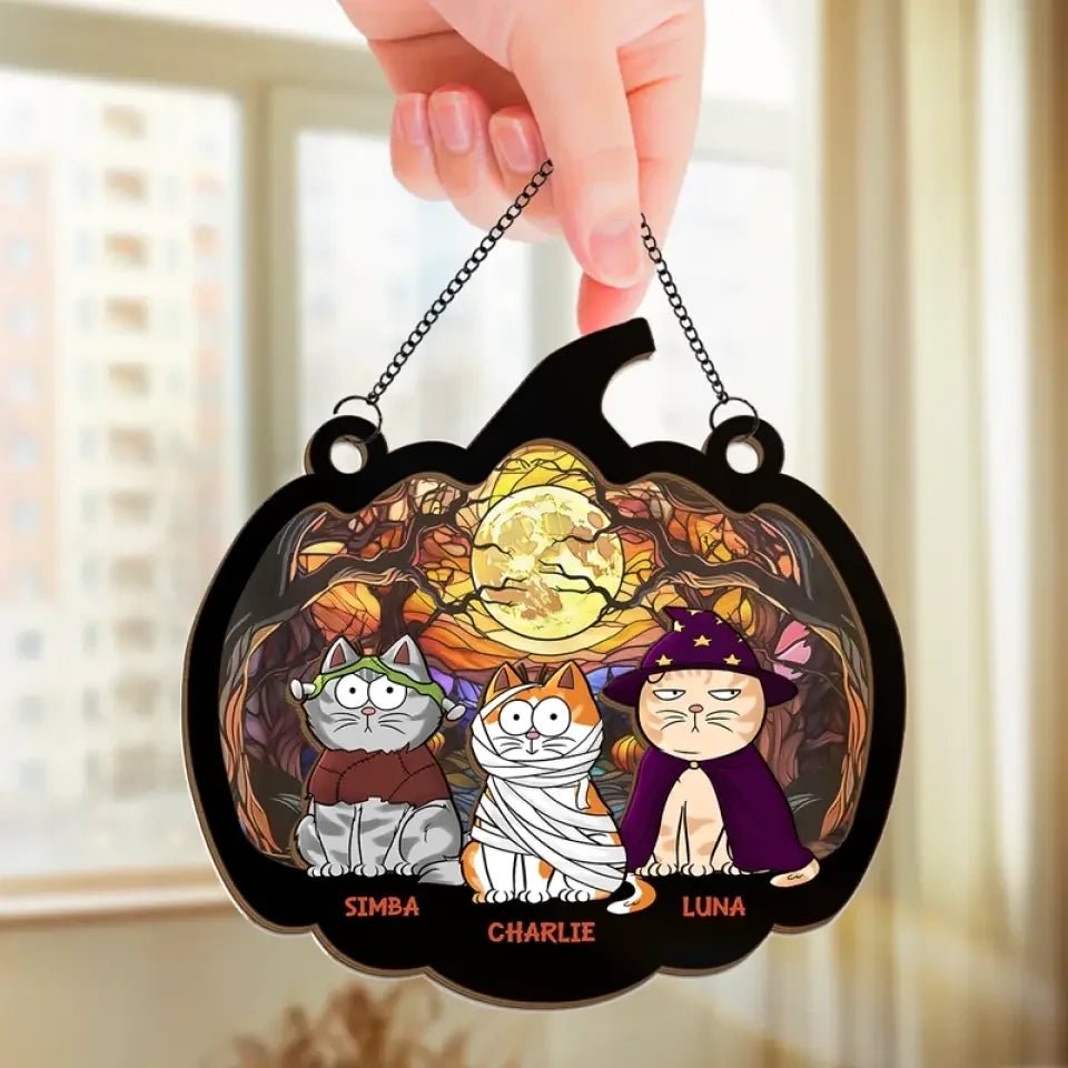 This Halloween, My Cat And I Are The Purr - Fect Pair! - Dog & Cat Personalized Window Hanging Suncatcher Ornament - Halloween Gift For Pet Owners, Pet Lovers 667987 - DiyGiftly