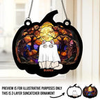 This Halloween, My Cat And I Are The Purr - Fect Pair! - Dog & Cat Personalized Window Hanging Suncatcher Ornament - Halloween Gift For Pet Owners, Pet Lovers 667987 - DiyGiftly