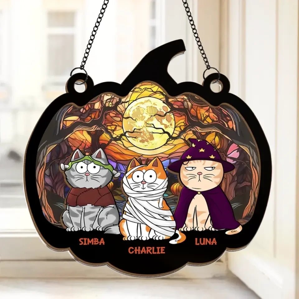 This Halloween, My Cat And I Are The Purr - Fect Pair! - Dog & Cat Personalized Window Hanging Suncatcher Ornament - Halloween Gift For Pet Owners, Pet Lovers 667987 - DiyGiftly