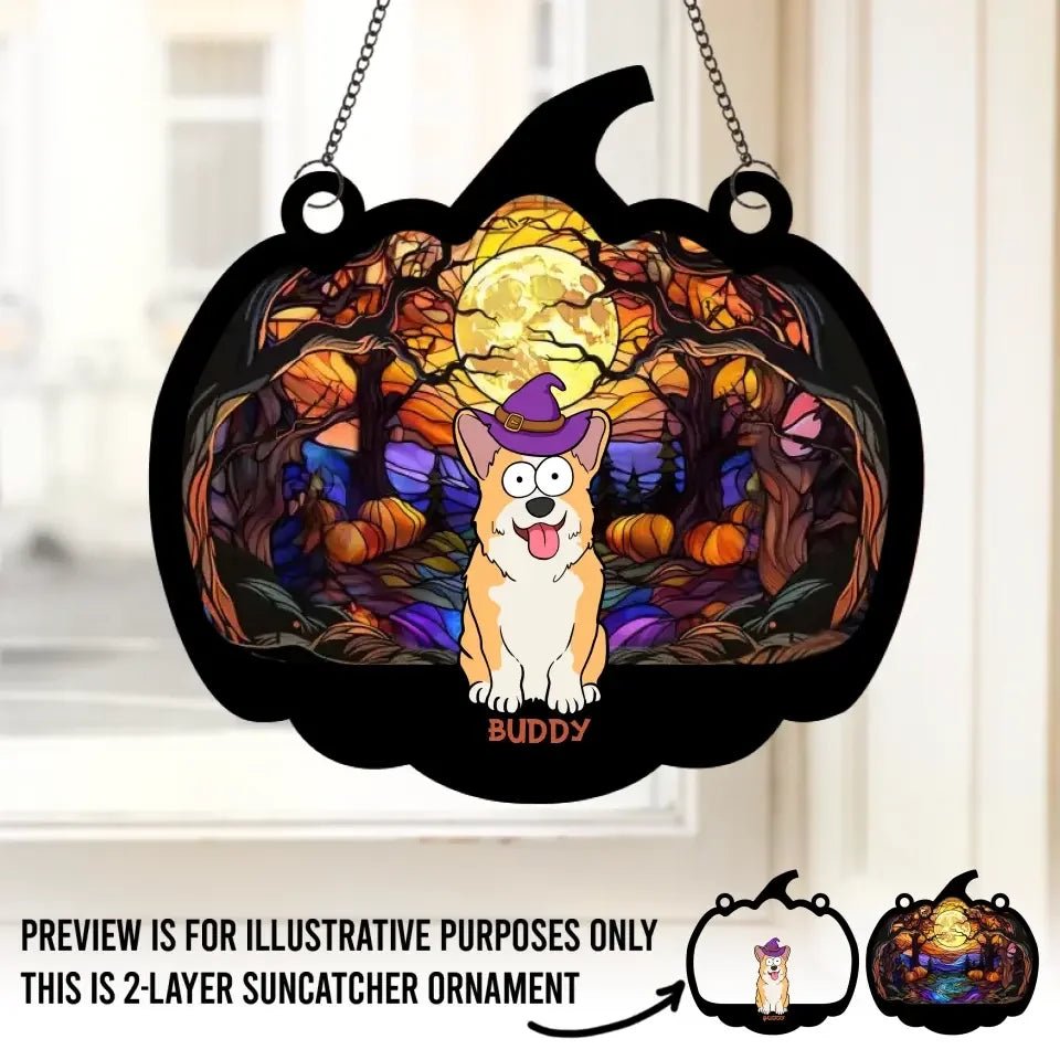 This Halloween, My Cat And I Are The Purr - Fect Pair! - Dog & Cat Personalized Window Hanging Suncatcher Ornament - Halloween Gift For Pet Owners, Pet Lovers 667987 - DiyGiftly