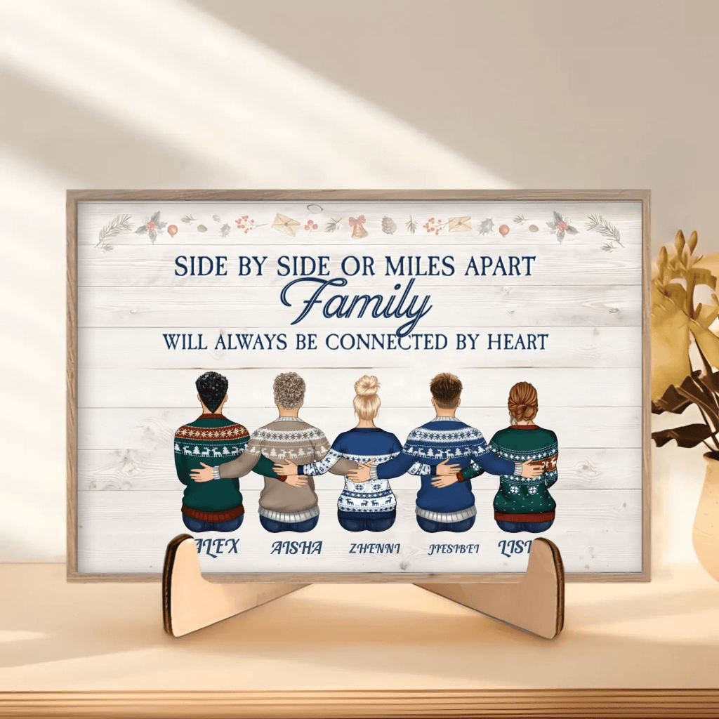 This Is Us A Little Bit Crazy, A Whole Lot Of Love - Personalized Custom Wooden Plaquet - Family Hugging 713186 - DiyGiftly