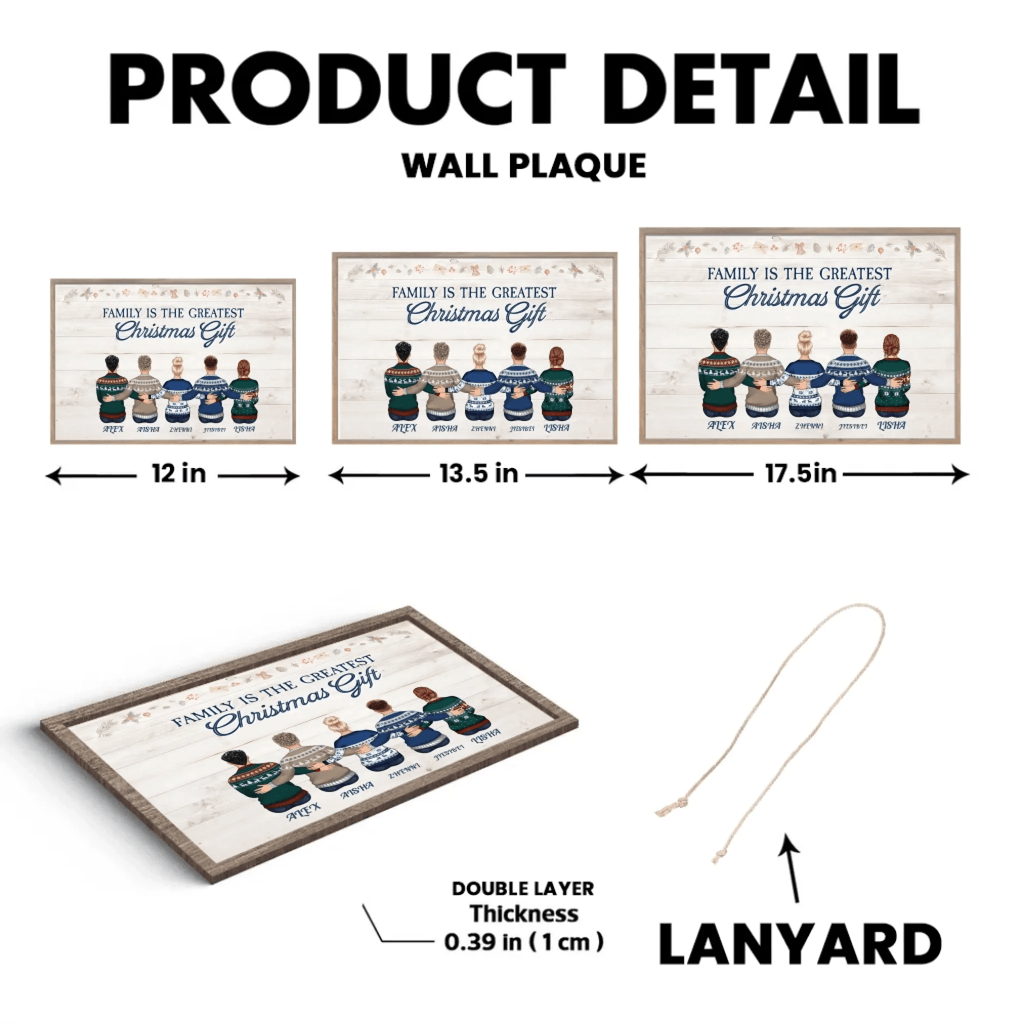 This Is Us A Little Bit Crazy, A Whole Lot Of Love - Personalized Custom Wooden Plaquet - Family Hugging 713186 - DiyGiftly