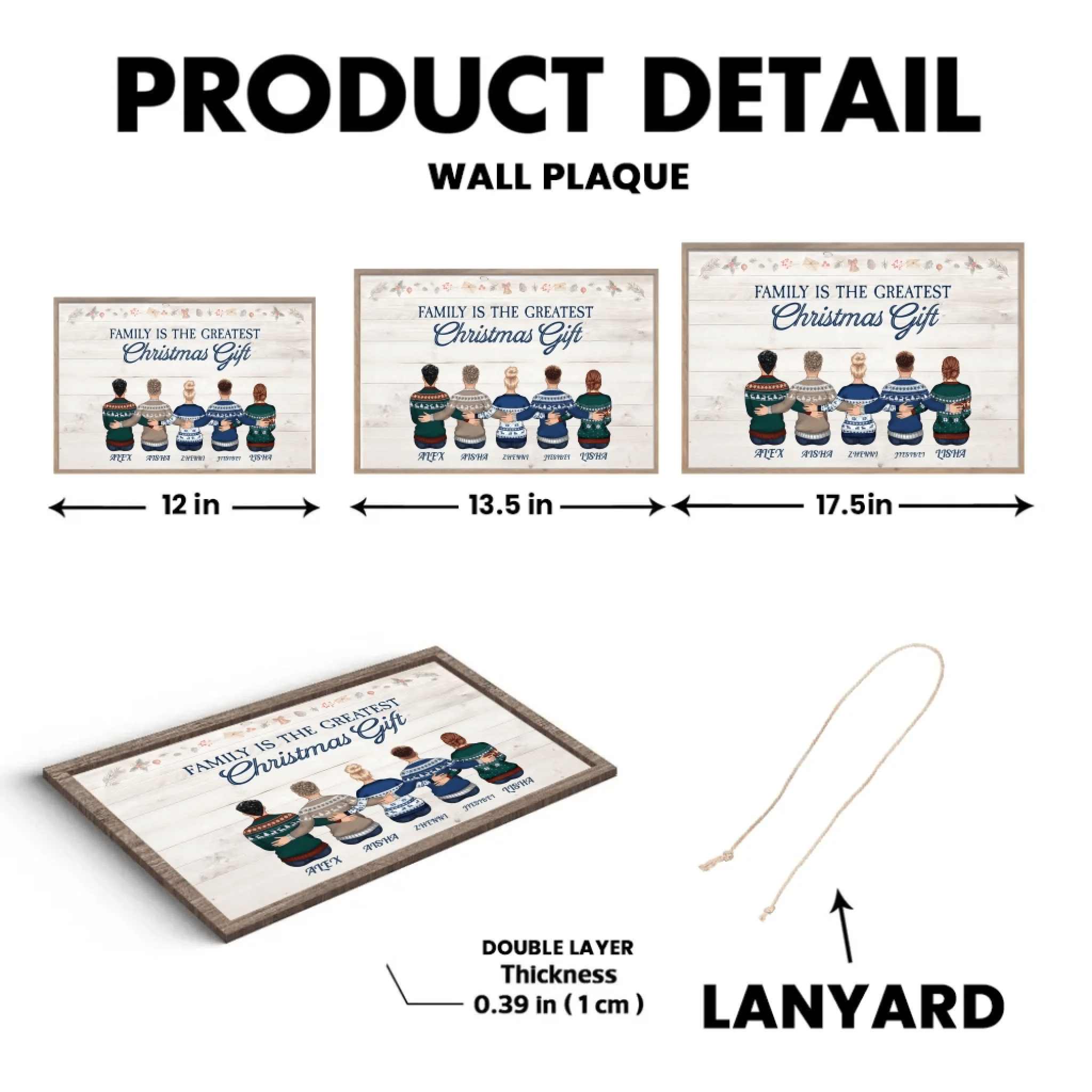 This Is Us A Little Bit Crazy, A Whole Lot Of Love - Personalized Custom Wooden Plaquet - Family Hugging 713186 - DiyGiftly