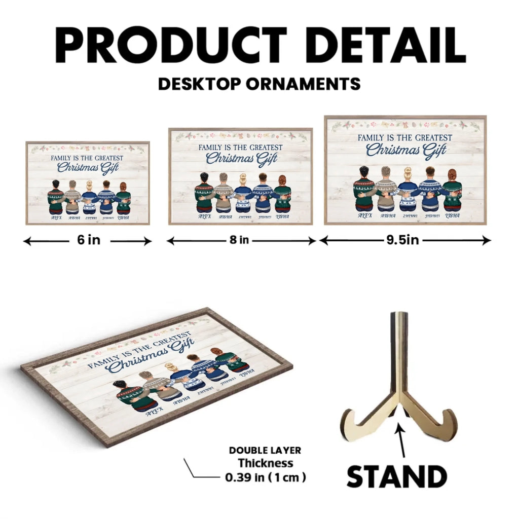 This Is Us A Little Bit Crazy, A Whole Lot Of Love - Personalized Custom Wooden Plaquet - Family Hugging 713186 - DiyGiftly