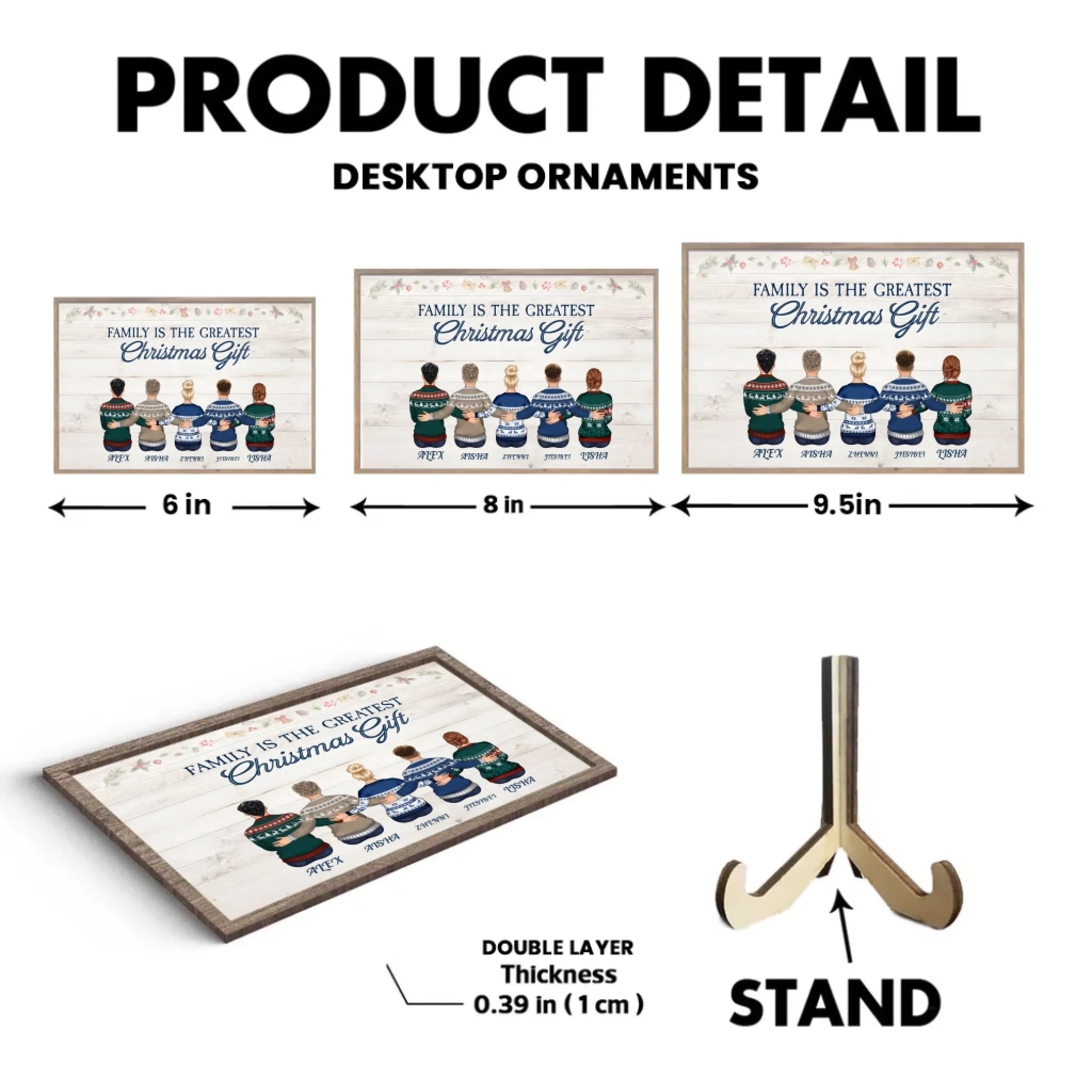 This Is Us A Little Bit Crazy, A Whole Lot Of Love - Personalized Custom Wooden Plaquet - Family Hugging 713186 - DiyGiftly