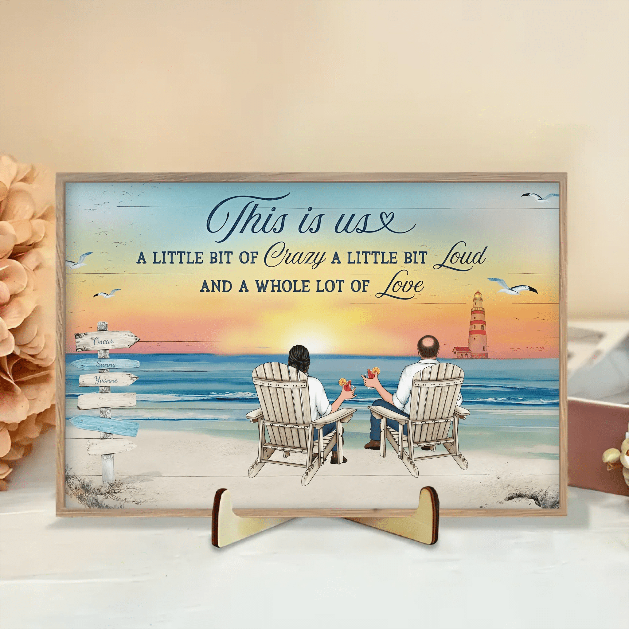 This Is Us A Little Bit Of Crazy Whole Lot Of Love - Personalized Wooden Plaque 711319 - DiyGiftly