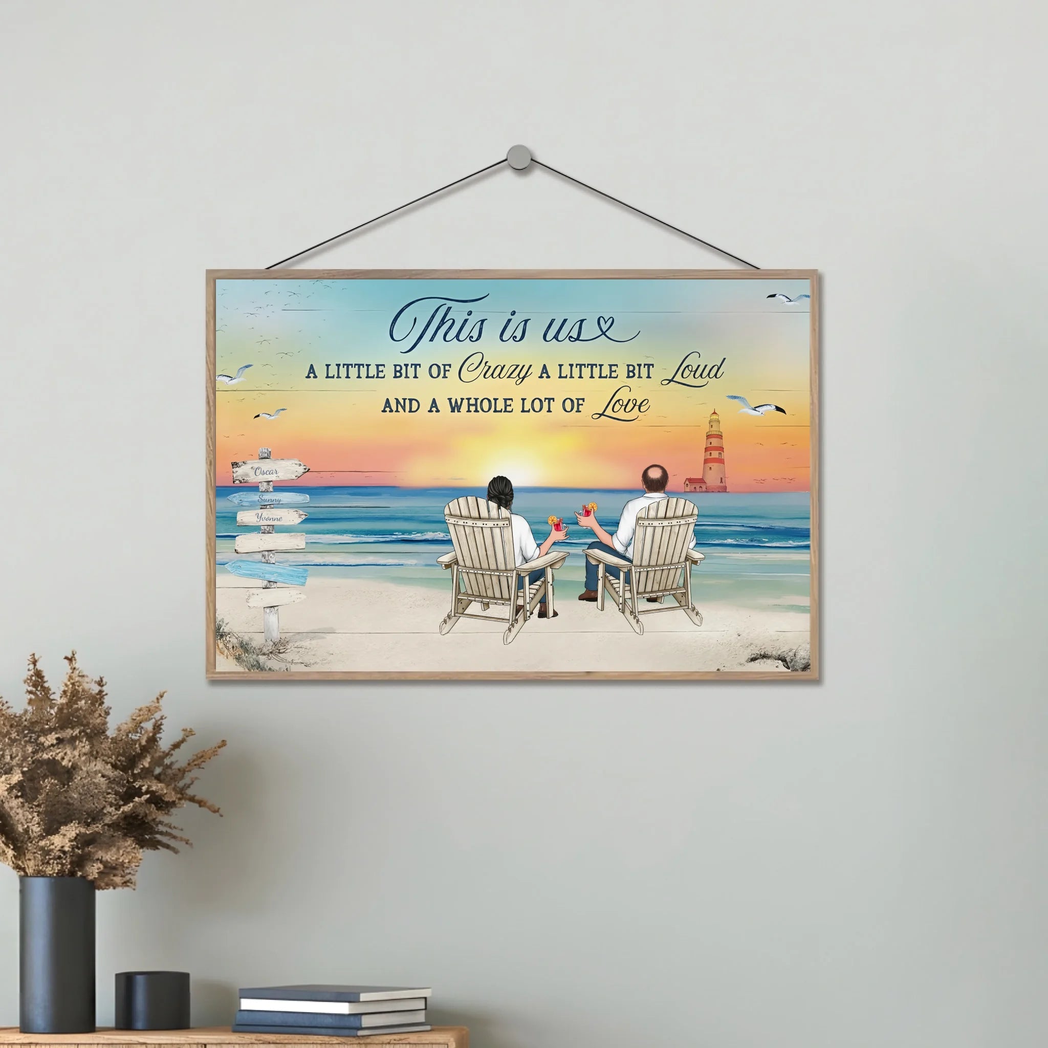 This Is Us A Little Bit Of Crazy Whole Lot Of Love - Personalized Wooden Plaque 711319 - DiyGiftly