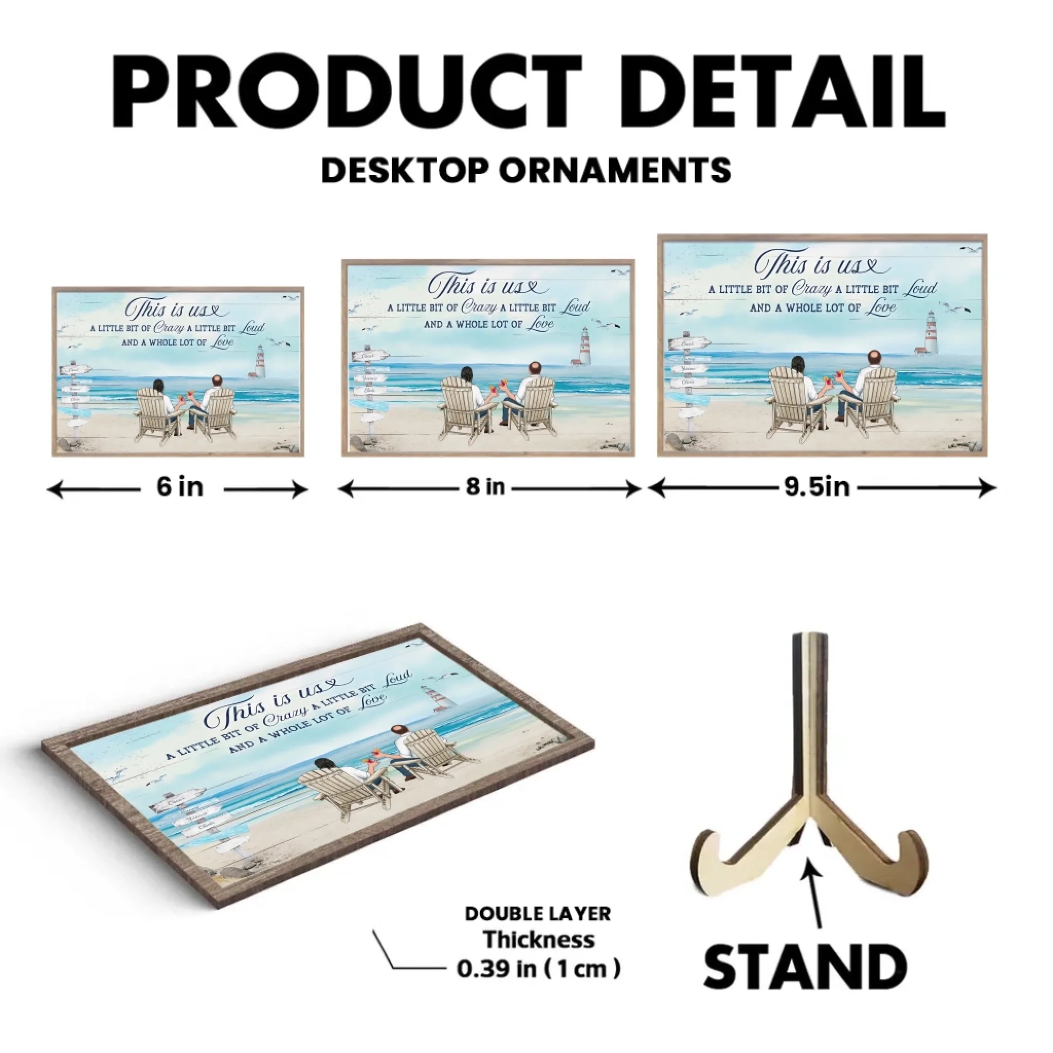 This Is Us A Little Bit Of Crazy Whole Lot Of Love - Personalized Wooden Plaque 711319 - DiyGiftly