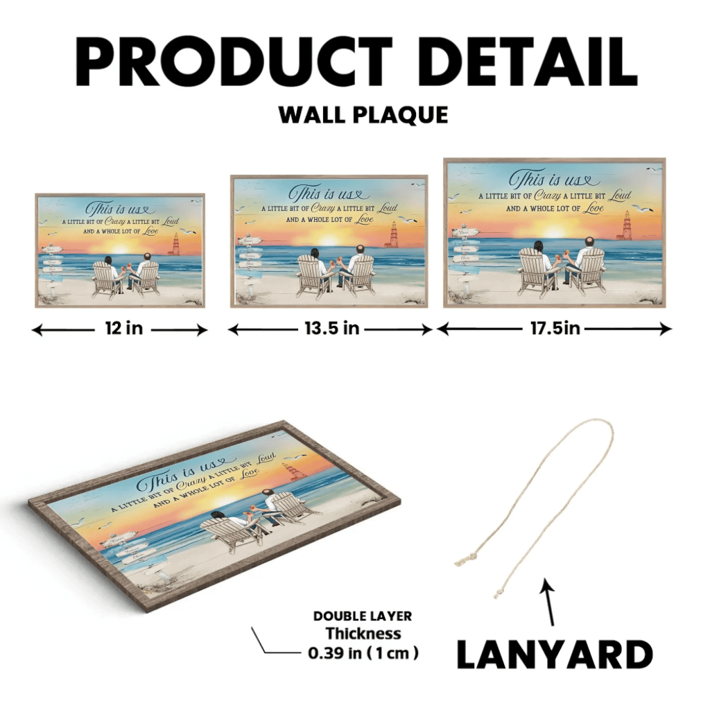 This Is Us A Little Bit Of Crazy Whole Lot Of Love - Personalized Wooden Plaque 711319 - DiyGiftly