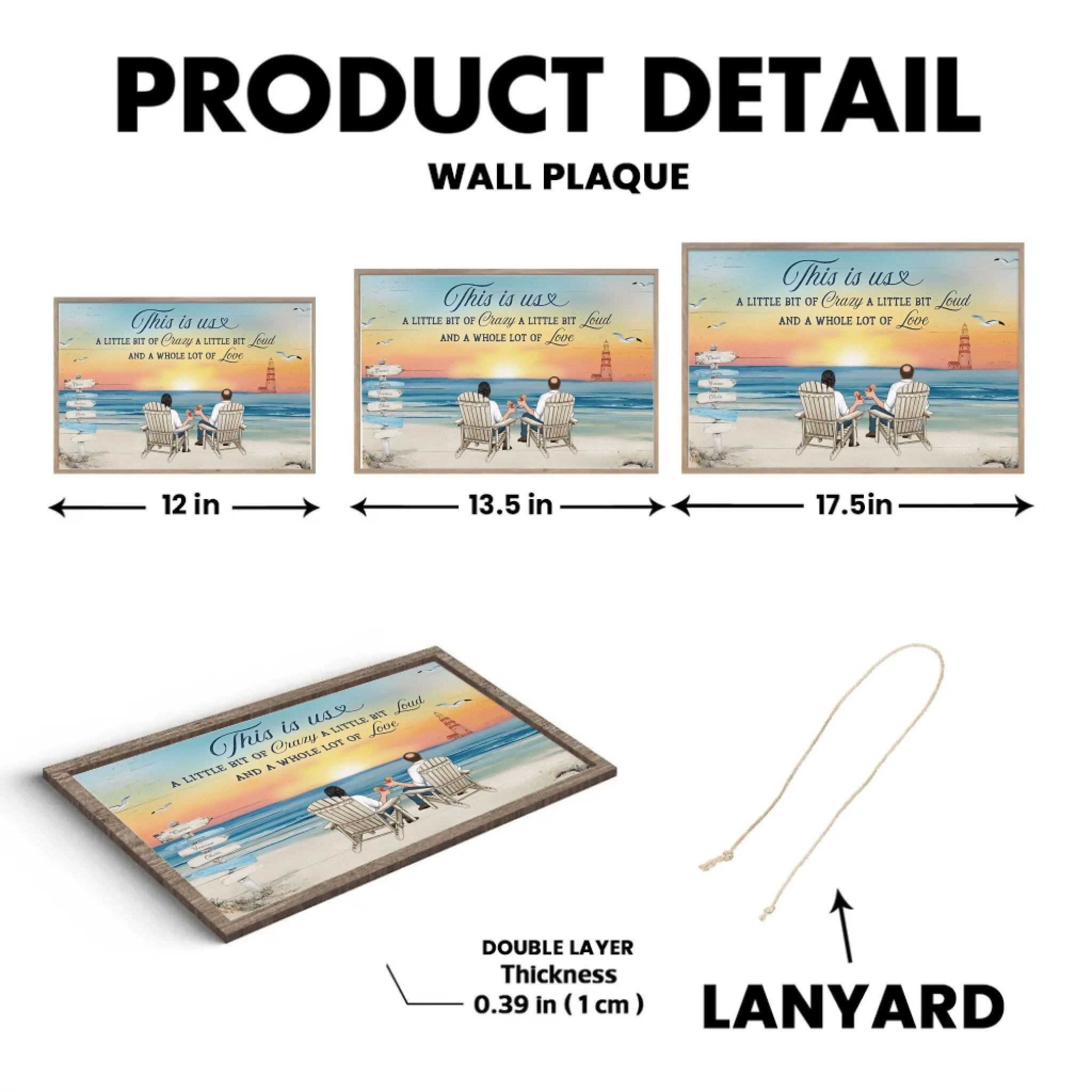 This Is Us A Little Bit Of Crazy Whole Lot Of Love - Personalized Wooden Plaque 711319 - DiyGiftly