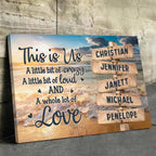 This Is Us A Whole Lot Of Love - Family Personalized Custom Horizontal Canvas - Gift For Family Members 711083 - 711145 - DiyGiftly