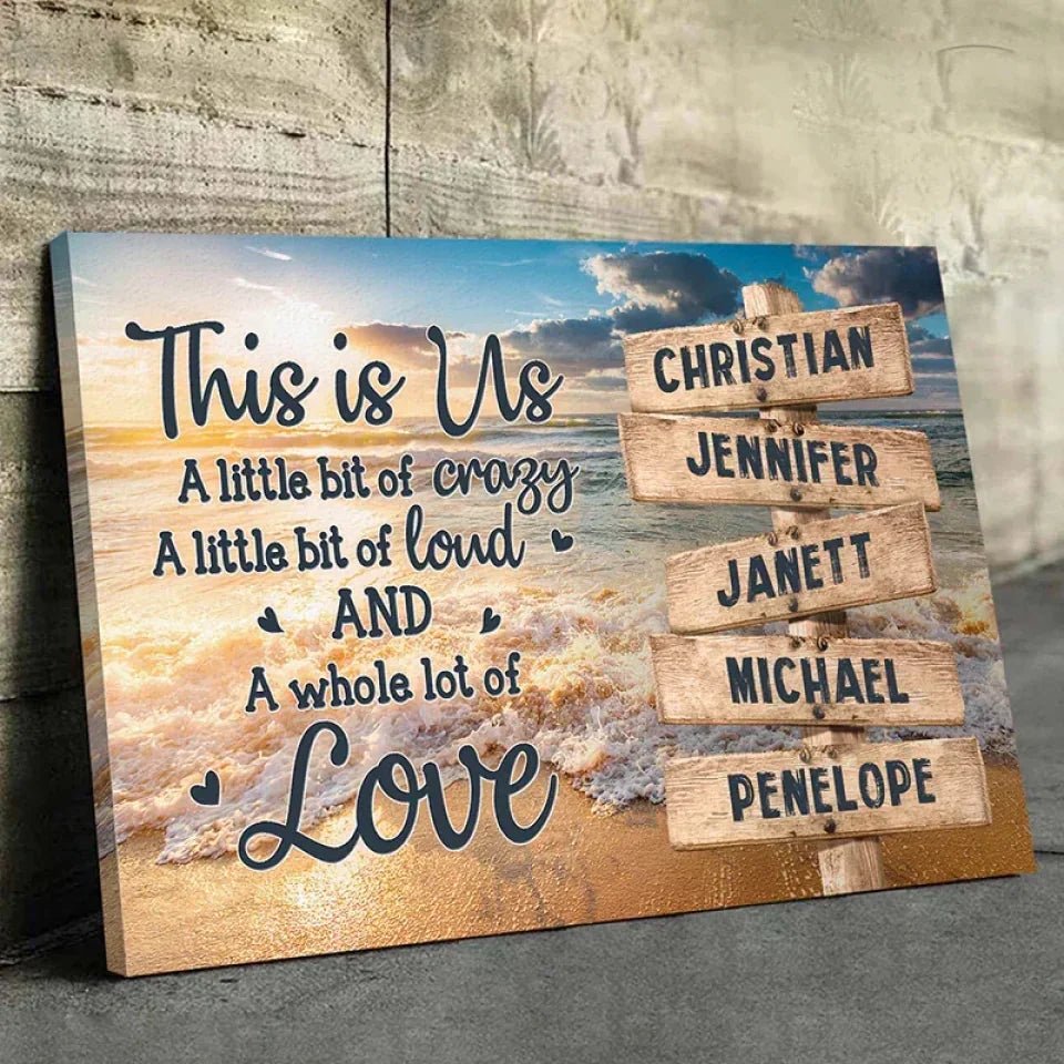 This Is Us A Whole Lot Of Love - Family Personalized Custom Horizontal Canvas - Gift For Family Members 711083 - 711145 - DiyGiftly