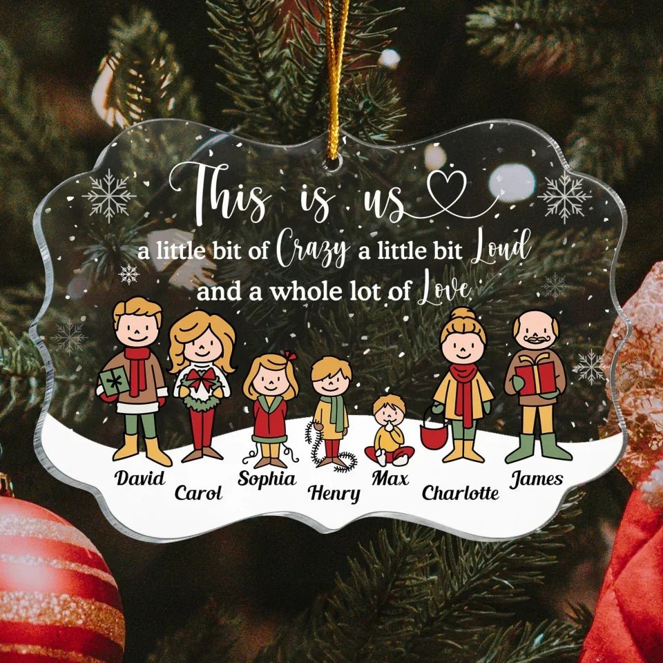 This Is Us - Personalized Acrylic Ornament 718540 - DiyGiftly