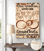 this nana loves her grandkids custom name design poster grandparents day gift