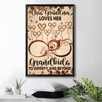 this nana loves her grandkids poster personalized names custom name design grandparents day gift