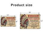 This property is protected by a Native American - Gift for yourself/friends - Personalised Native Custom Metal Sign 736527 - 736510 - DiyGiftly