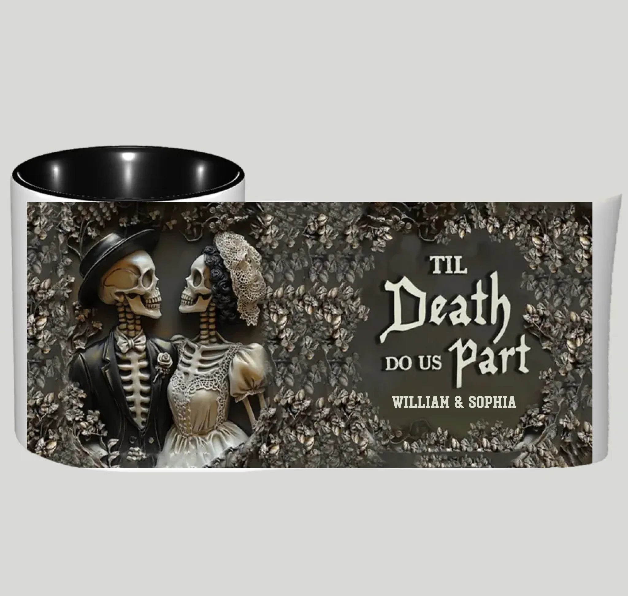 Til Death Do Us Part - Personalized Couple Mug - Gift For Husband, Wife, Anniversary 746582 - DiyGiftly