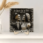 Til Death Do Us Part - Personalized Couple Square Shaped Stone With Stand - Anniversary Gift For Husband,Wife 746864 - DiyGiftly