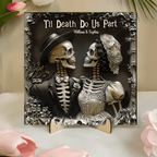 Til Death Do Us Part - Personalized Couple Square Shaped Stone With Stand - Anniversary Gift For Husband,Wife 746864 - DiyGiftly