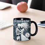 Till Death Do Us Part - Personalized Skull Accent Mug 748474 - DiyGiftly