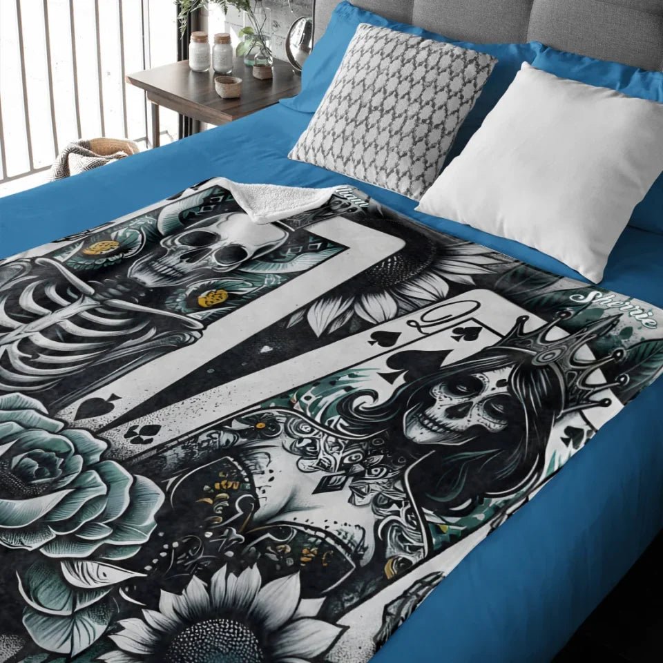 Till Death Do Us Part - Personalized Skull Bedding Set 748423 - DiyGiftly