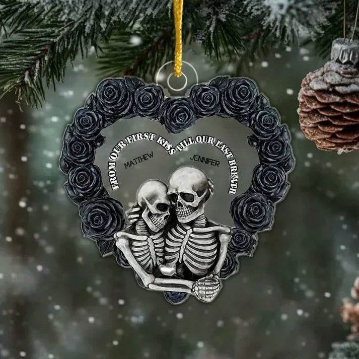 Till Our Last Breath - Personalized Christmas Skull Layers Mix Ornament 748307 - DiyGiftly