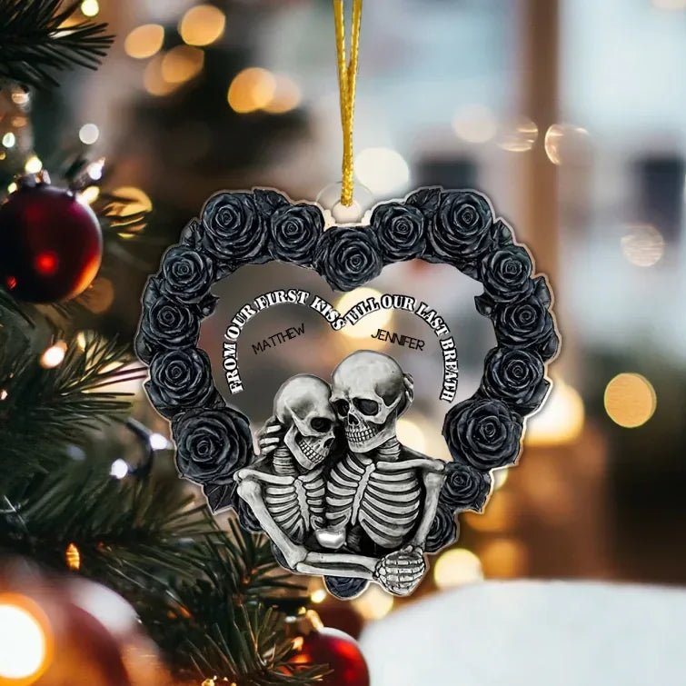 Till Our Last Breath - Personalized Christmas Skull Layers Mix Ornament 748307 - DiyGiftly