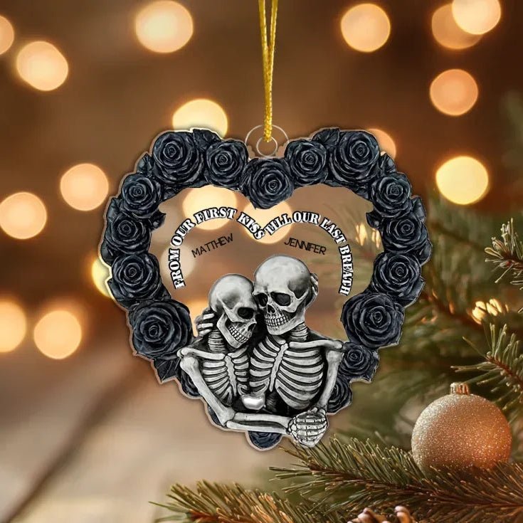 Till Our Last Breath - Personalized Christmas Skull Layers Mix Ornament 748307 - DiyGiftly
