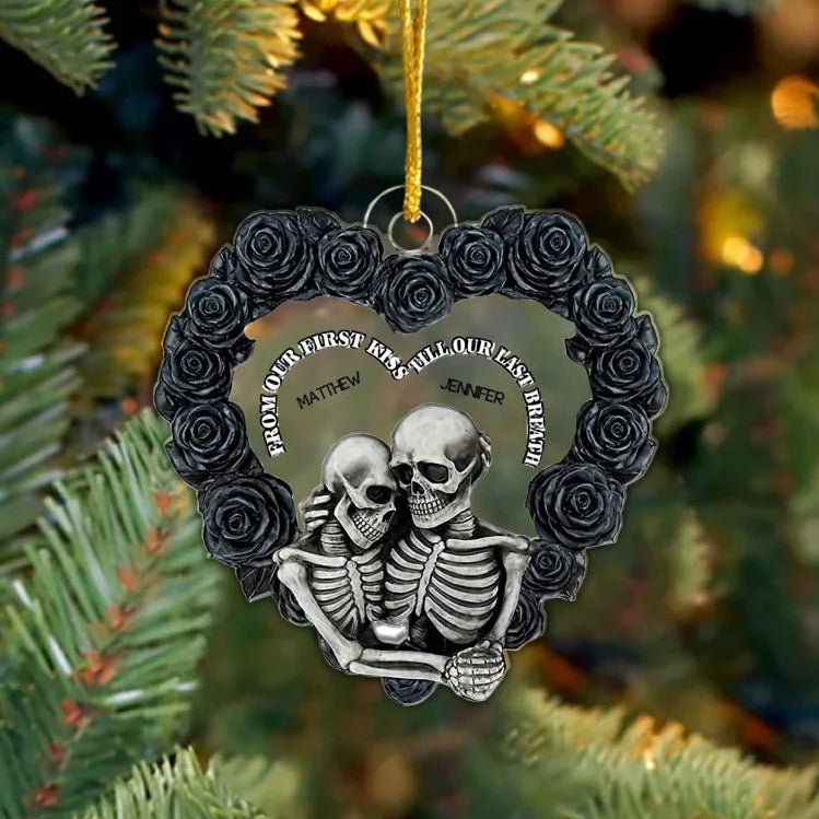 Till Our Last Breath - Personalized Christmas Skull Layers Mix Ornament 748307 - DiyGiftly